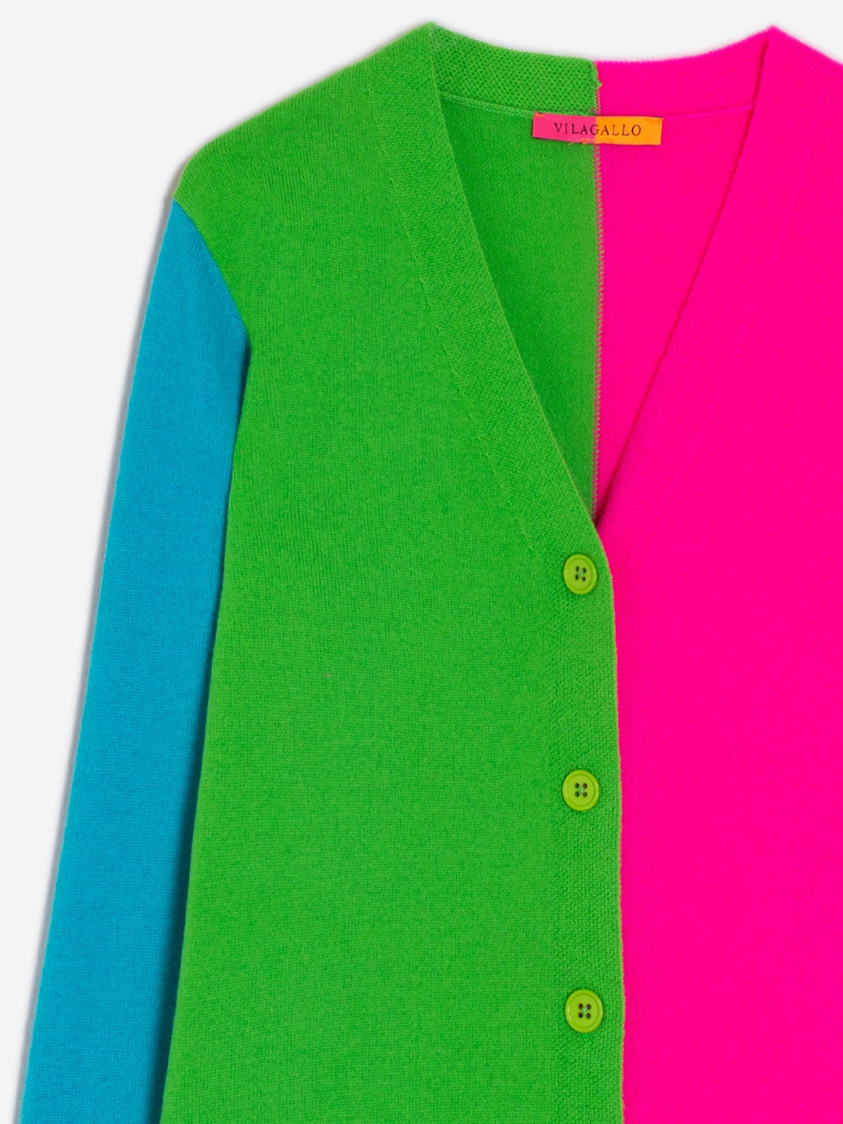 Vilagallo Two Tone Fluro Theresa Cardigan