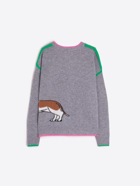 Vilagallo Grey Dachshund Sweater