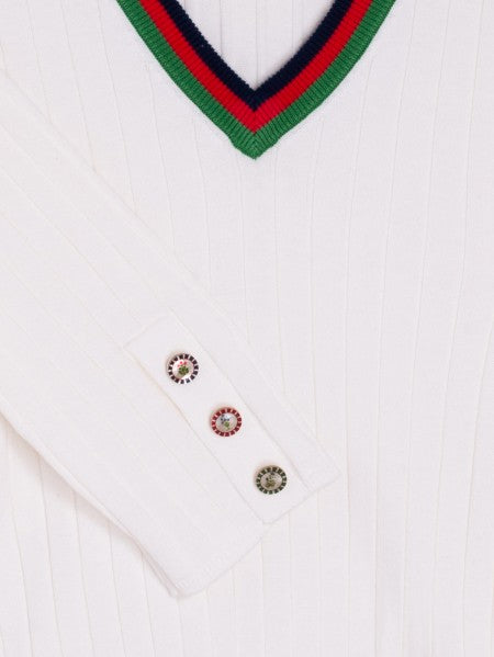 Vilagallo Knit With Contrast Stripes