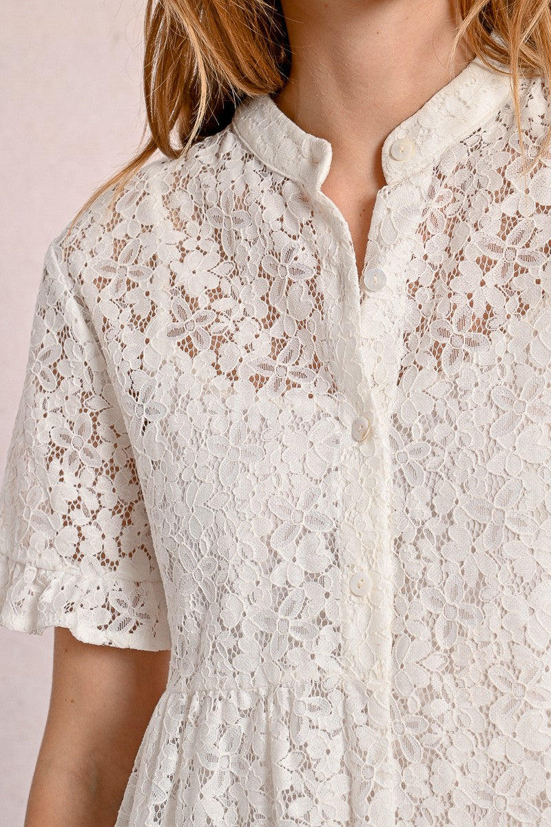 Molly Bracken White Lace Dress