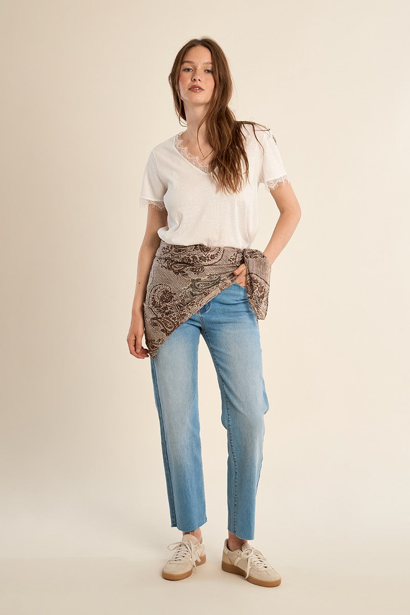 Molly Bracken Brown Cotton Scarf