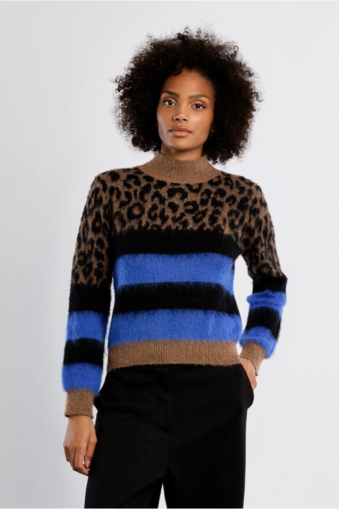 Molly Bracken Leopard Knitted Sweater