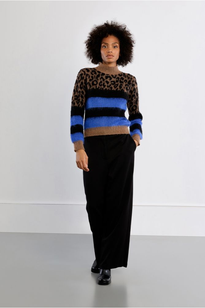 Molly Bracken Leopard Knitted Sweater