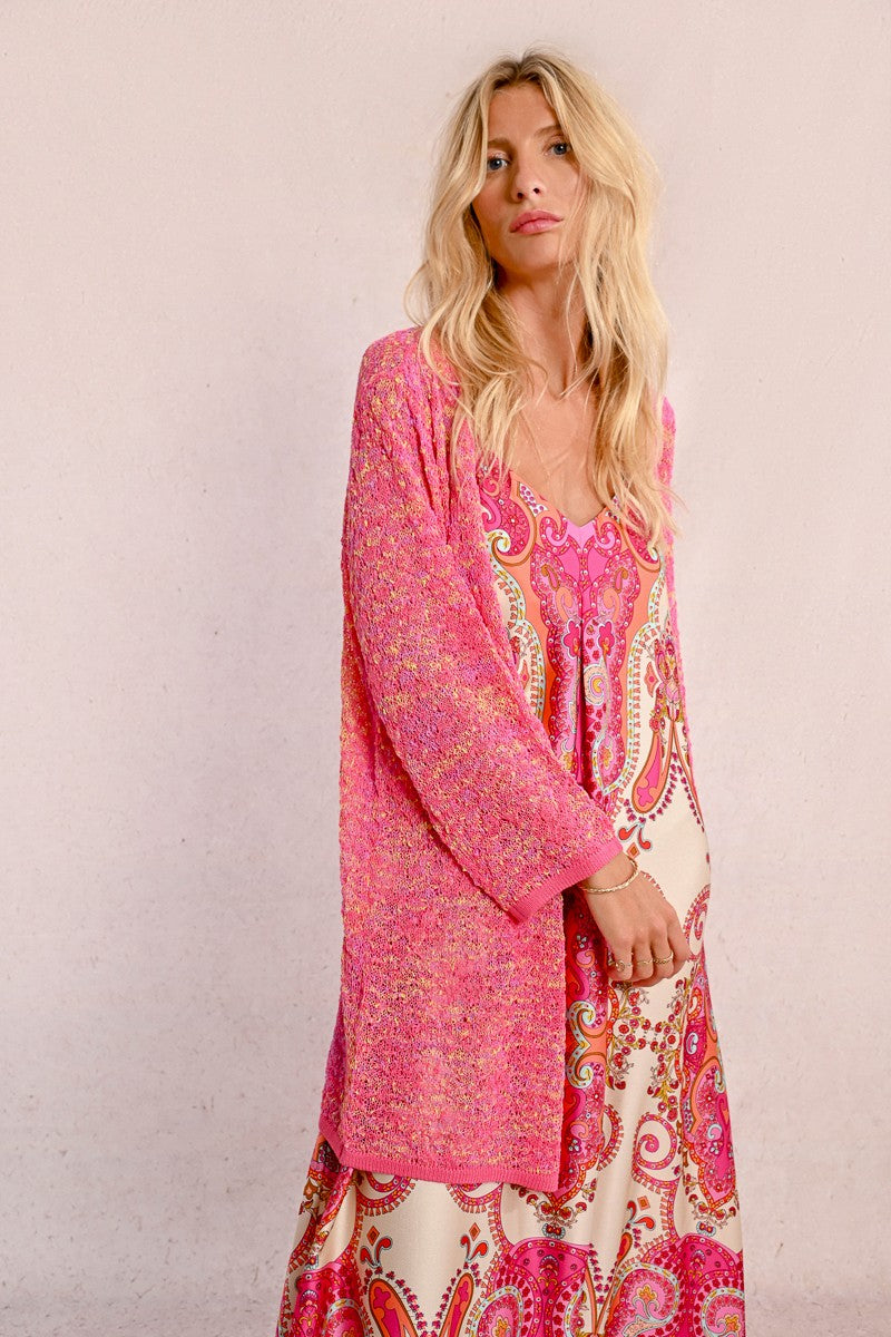 Molly Bracken Fuschia Knitted Cardigan