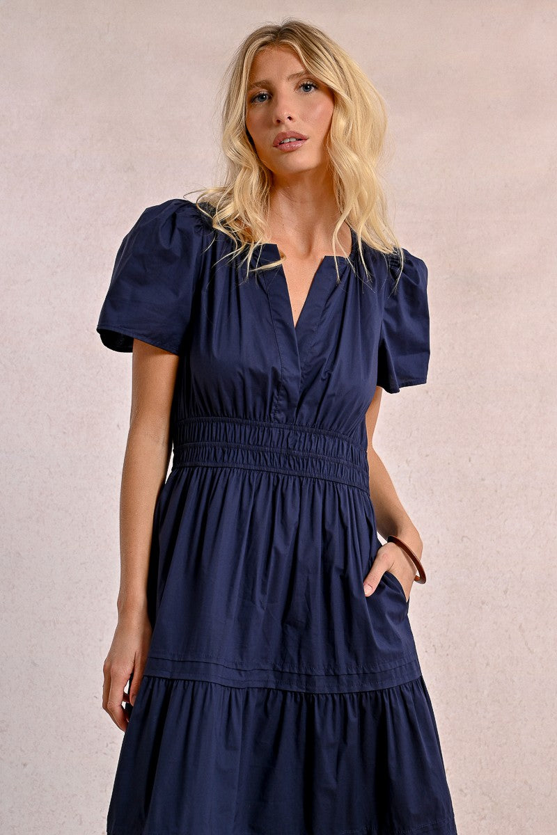 Molly Bracken Navy Blue Tiered Dress