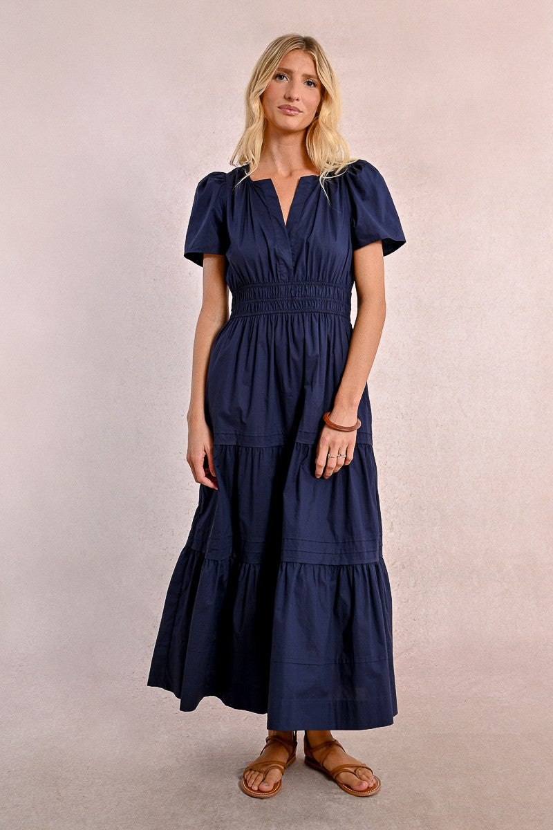 Molly Bracken Navy Blue Tiered Dress