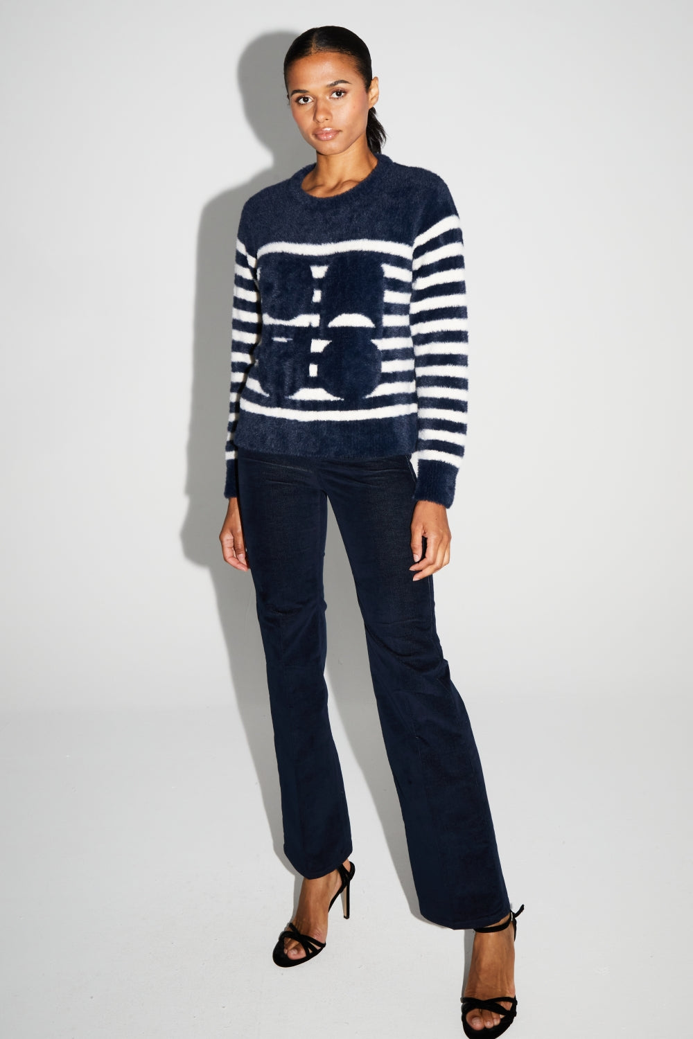 IMPREVU Lina Fluffy Navy Favola Sweater