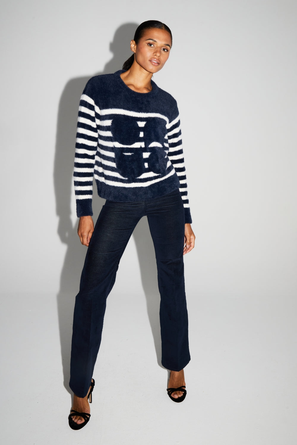 IMPREVU Lina Fluffy Navy Favola Sweater