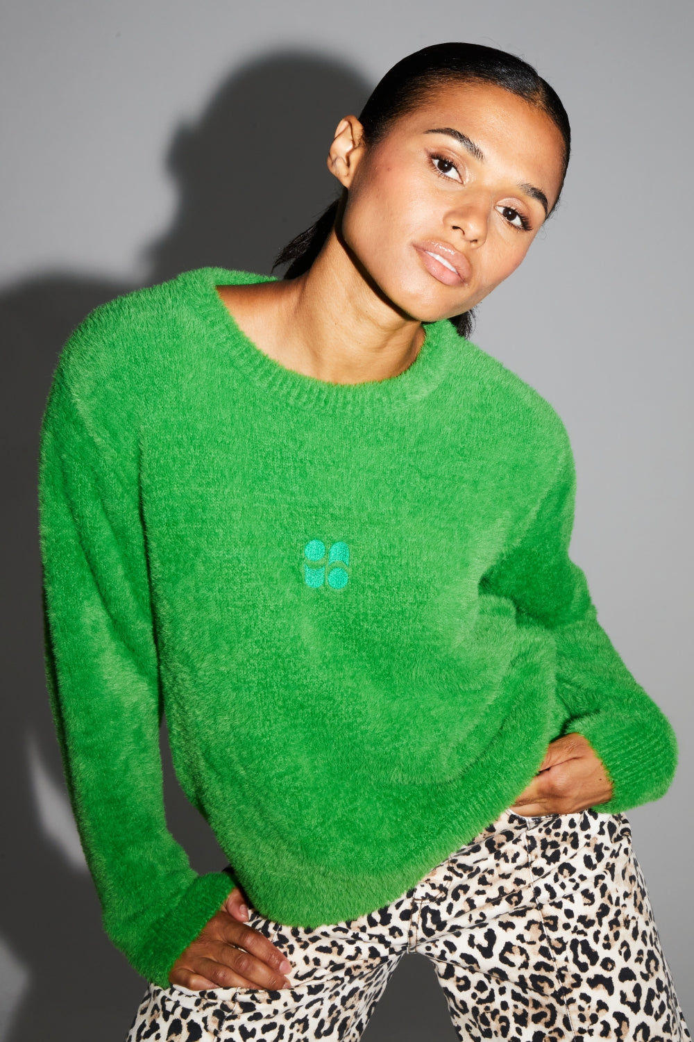 IMPREVU Maille Favola Uni Sweater  - Green