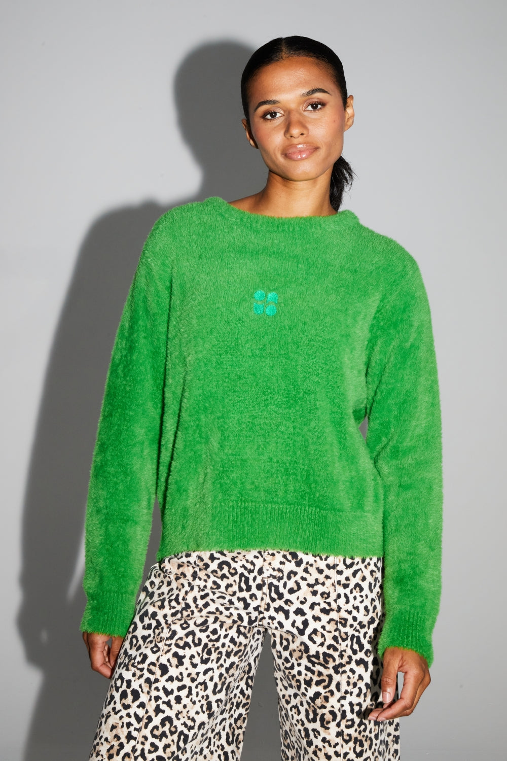 IMPREVU Maille Favola Uni Sweater  - Green