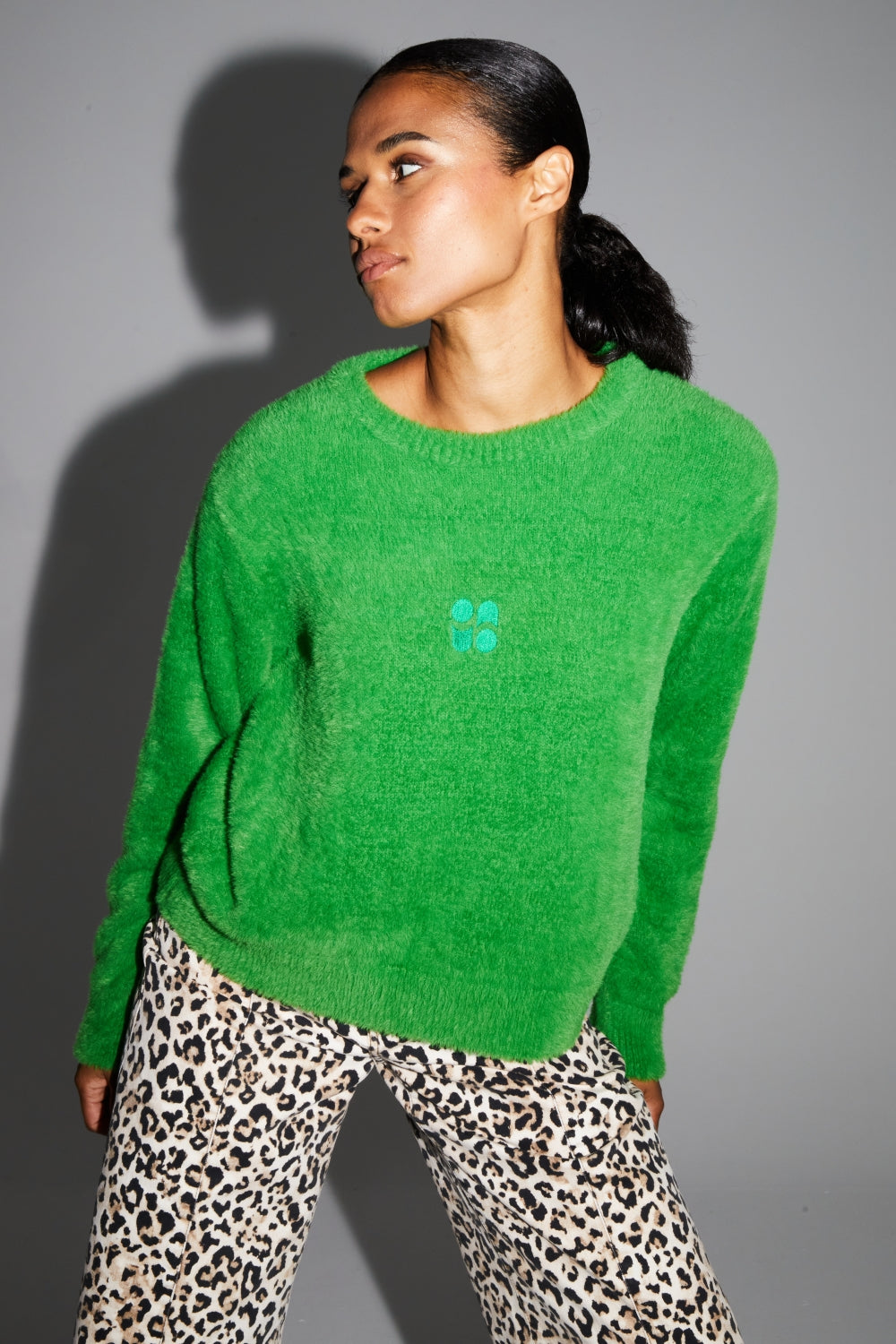 IMPREVU Maille Favola Uni Sweater  - Green