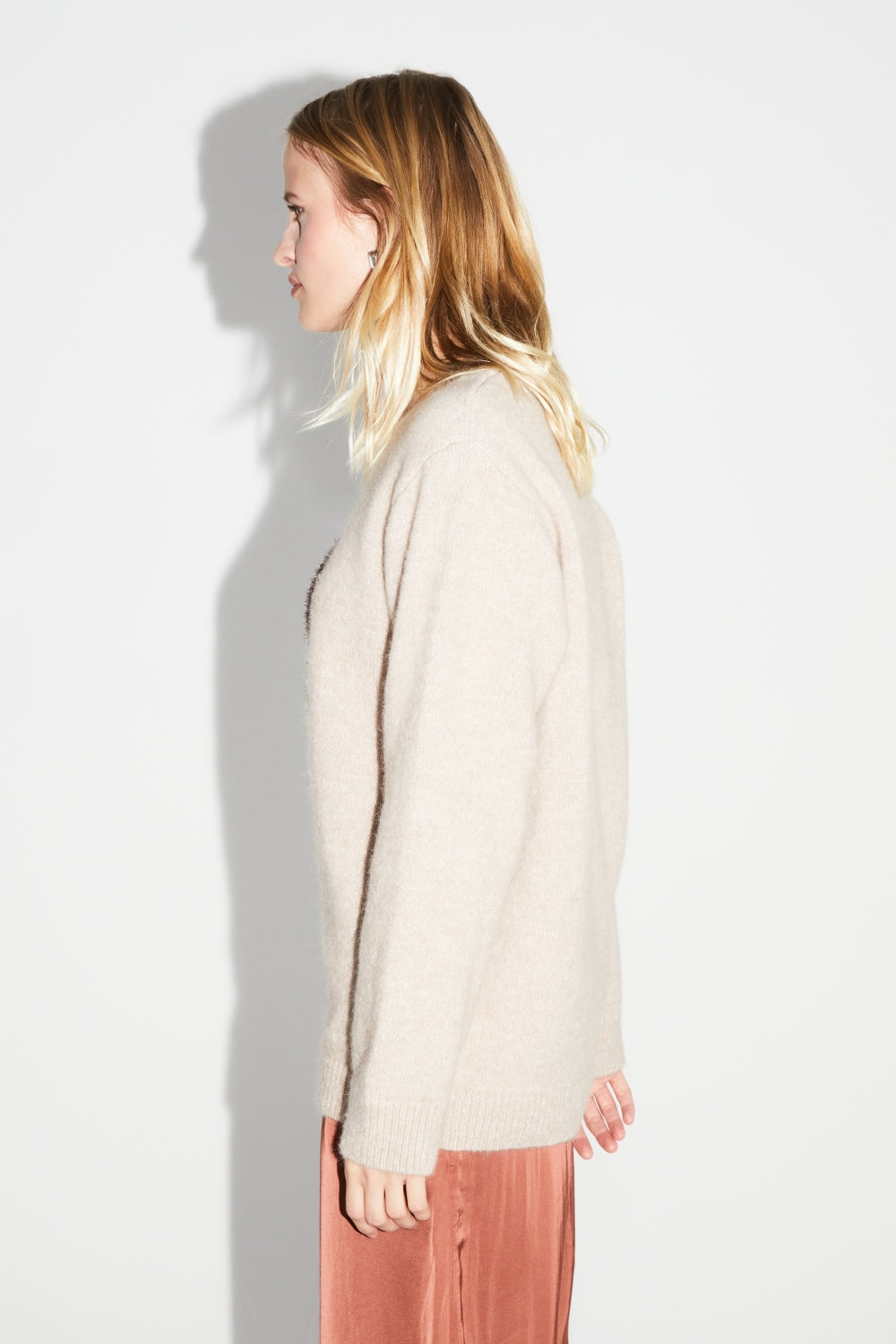 IMPREVU Maille Lurex Beige Sweater
