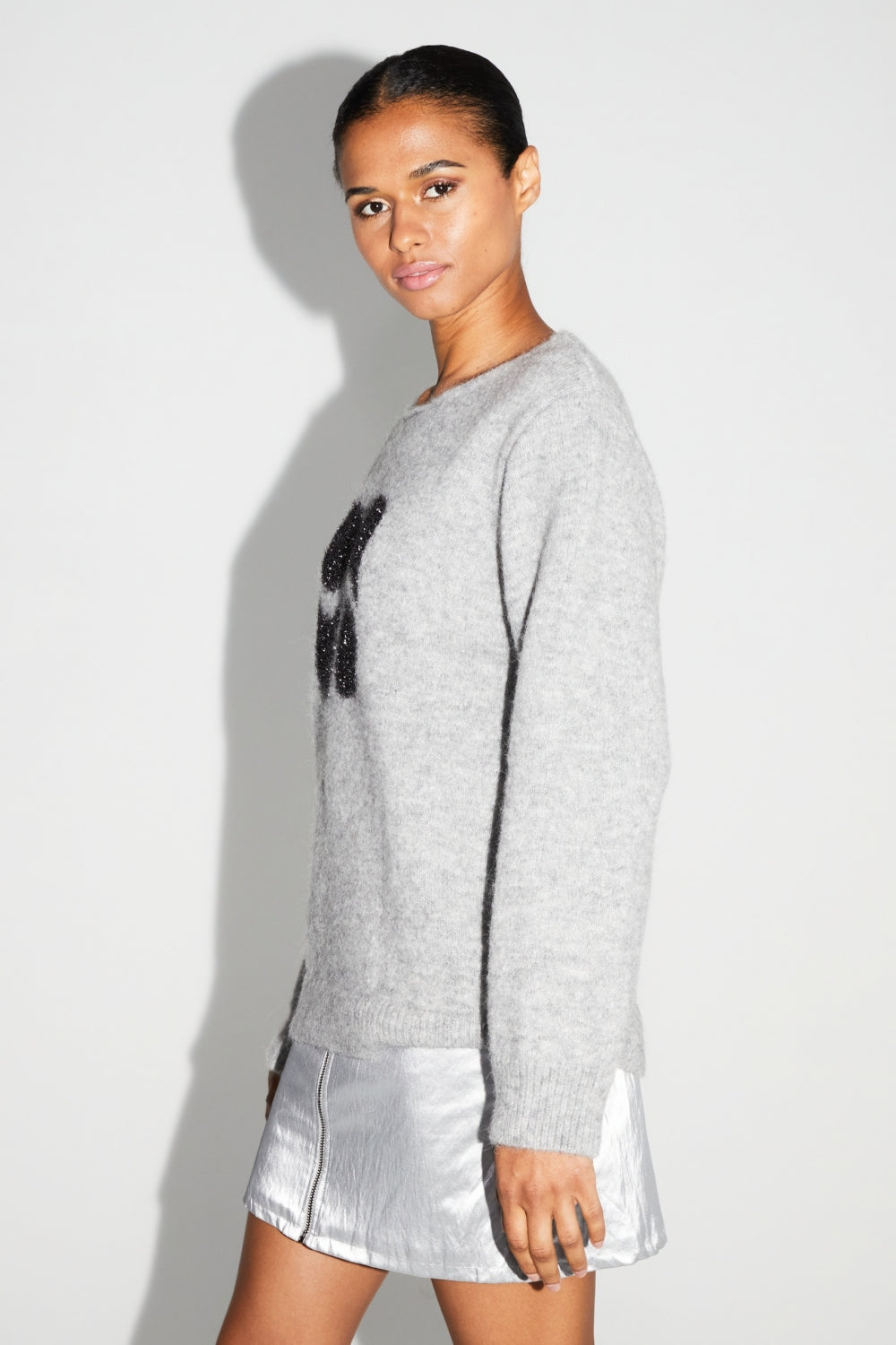 IMPREVU Pixie Maille Lurex Grey Knitwear