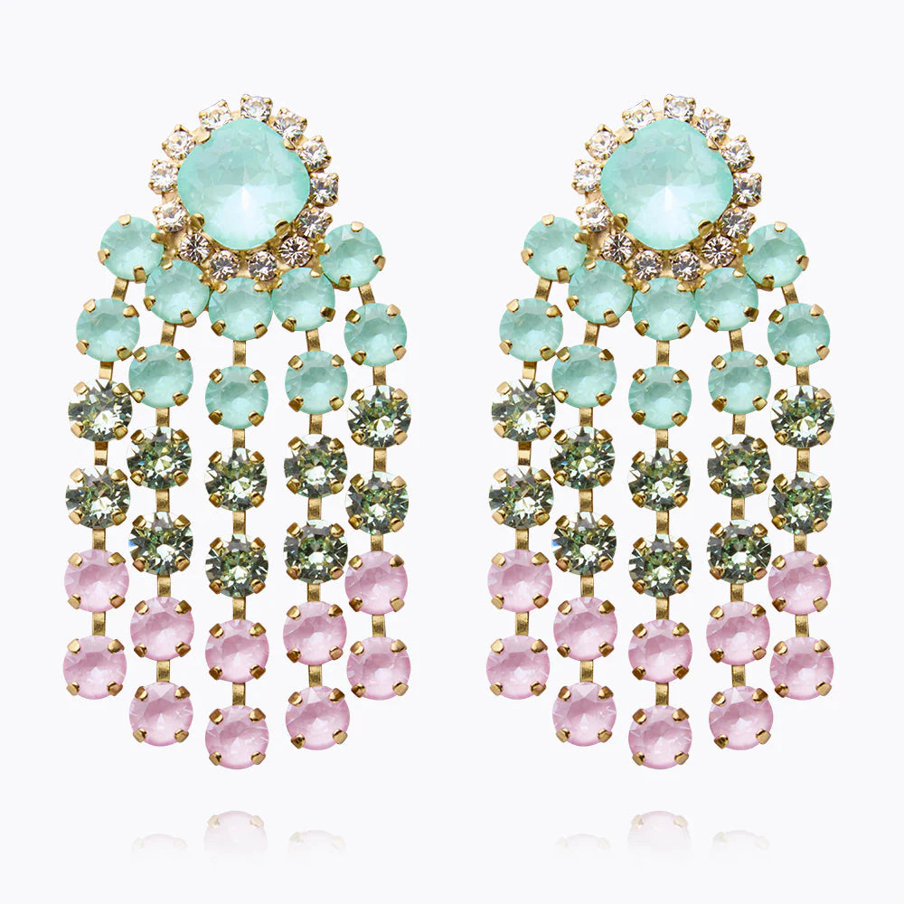 Caroline Svedbom Rafaela Earrings Gold Soft Pastel Combo