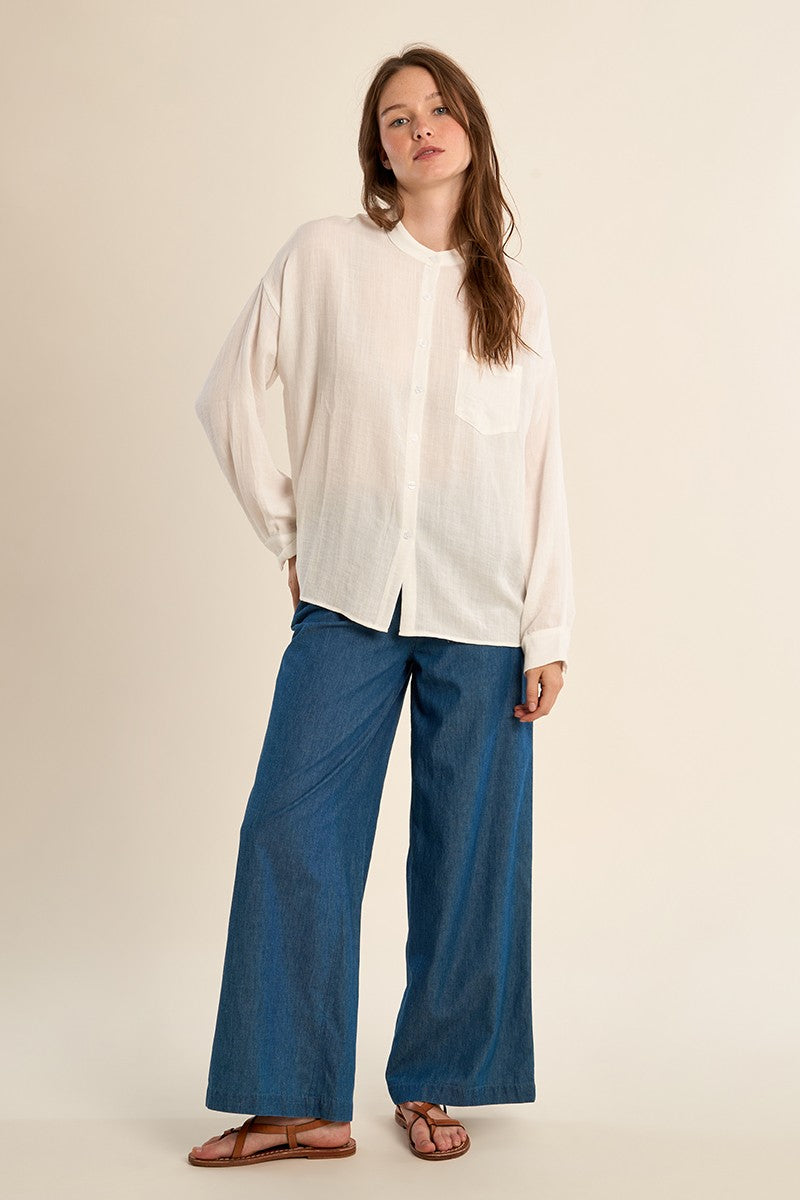 Molly Bracken Mandarin Collar Shirt