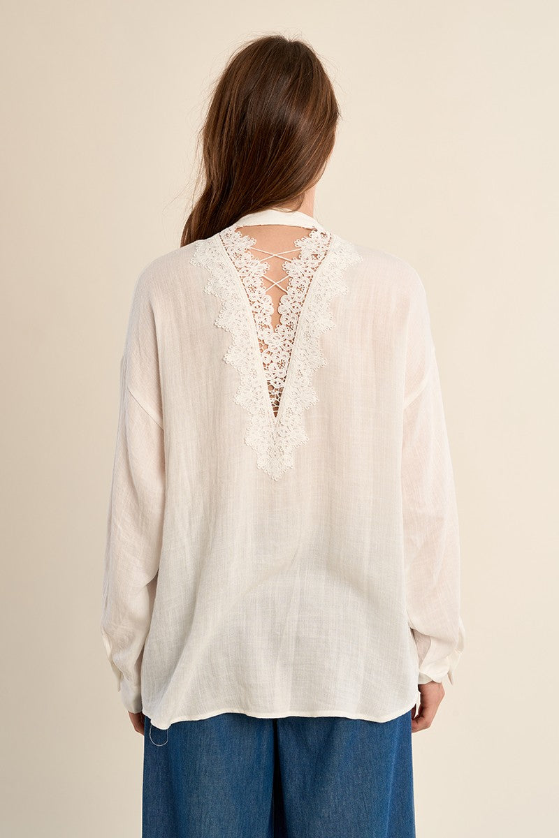 Molly Bracken Mandarin Collar Shirt