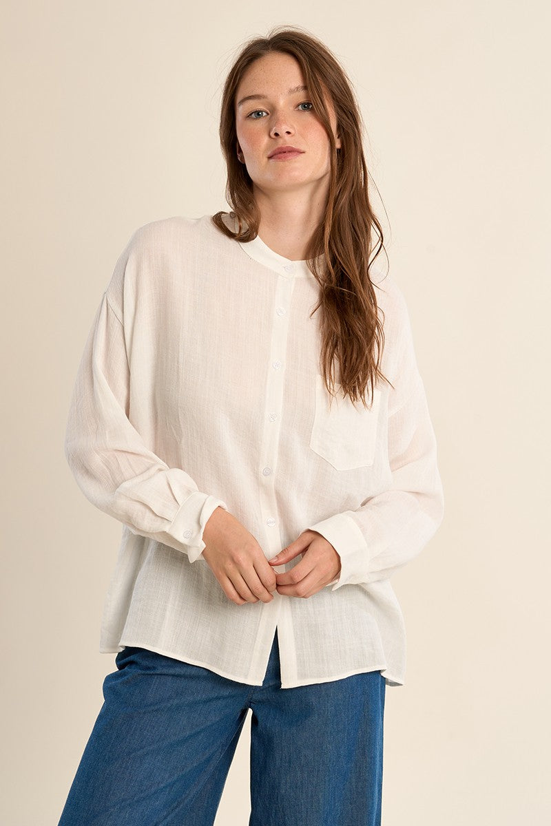 Molly Bracken Mandarin Collar Shirt