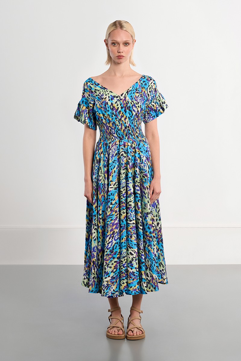 Lili Sidonio Maxi Dress With Ruffles