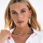 Caroline Svedbom May Statement Necklace Gold Pastel Combo