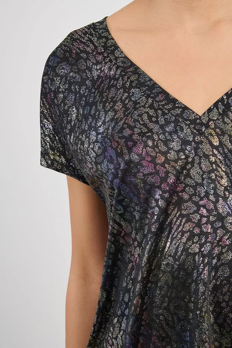 Molly Bracken Multi Leopard Printed T shirt