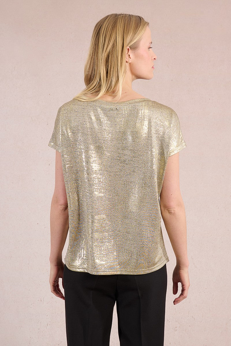 Molly Bracken Metallic Gold T-shirt