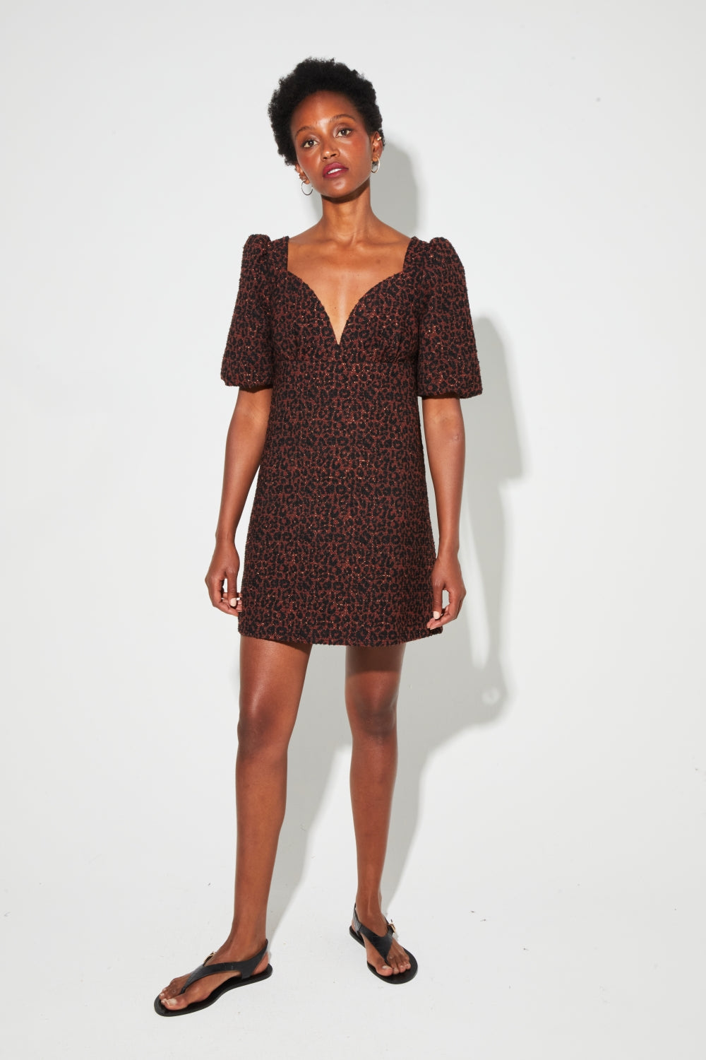 IMPREVU Nara Mini Leo Jacquard Dress