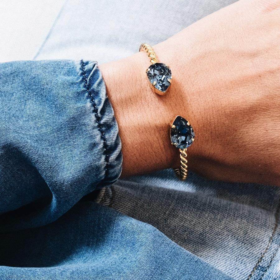 Caroline Svedbom Mini Drop Bracelet - Gold/Denim Blue