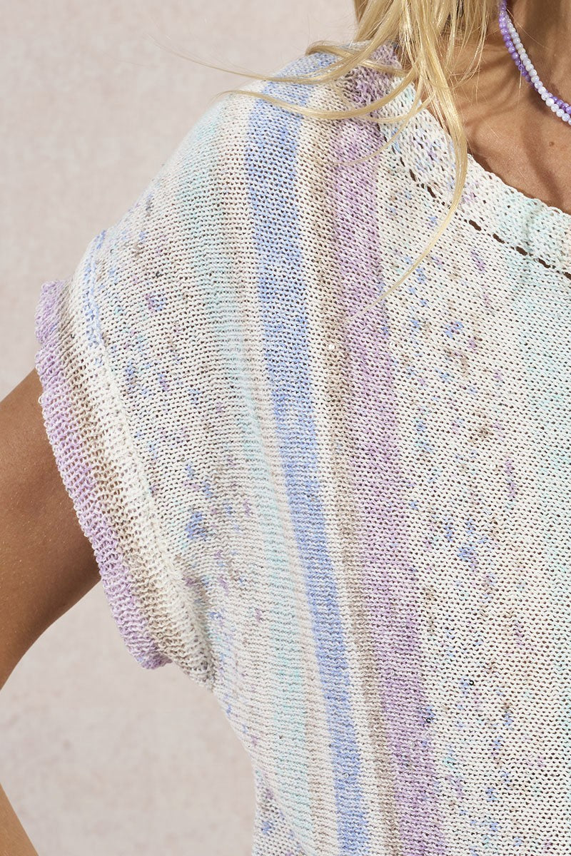 Molly Bracken Multicoloured Stripe Knitted Shirt