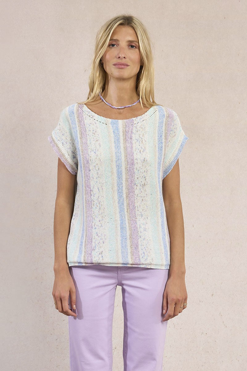 Molly Bracken Multicoloured Stripe Knitted Shirt