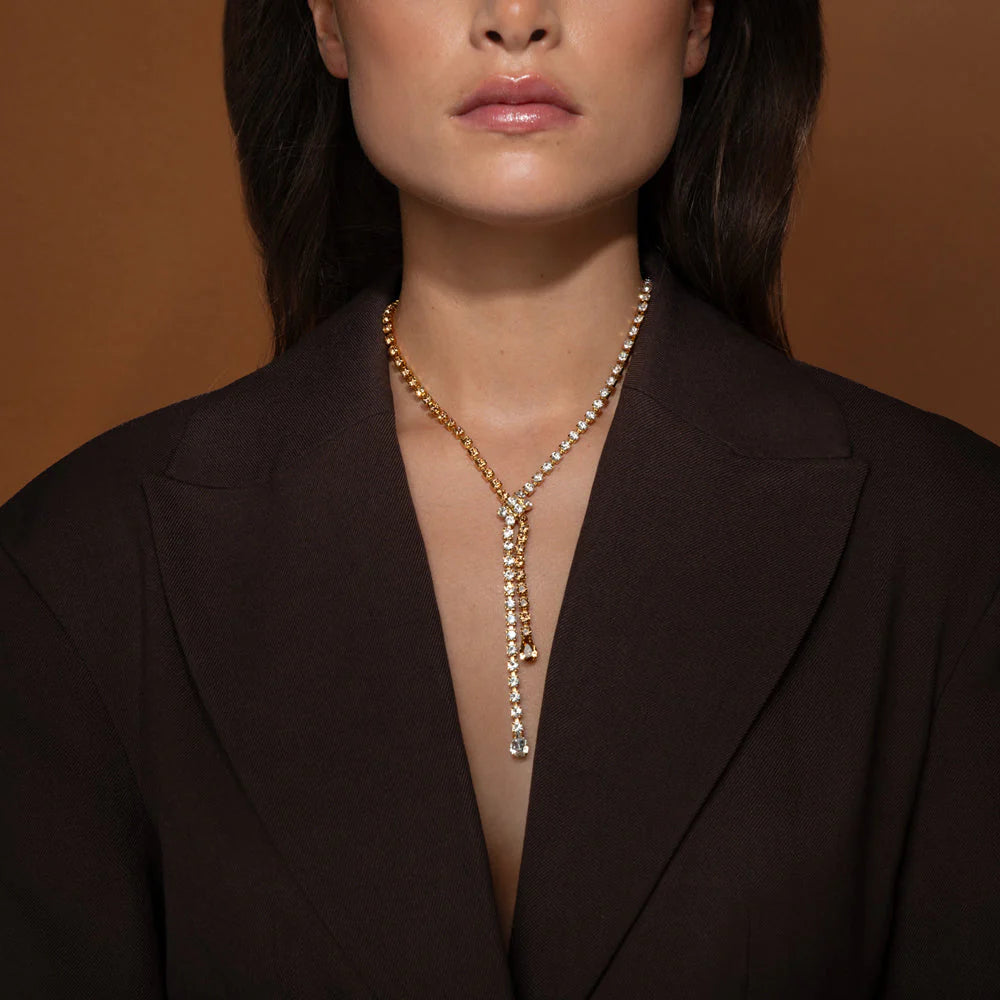 Caroline Svedbom Yvette Necklace Gold Topaz Combo