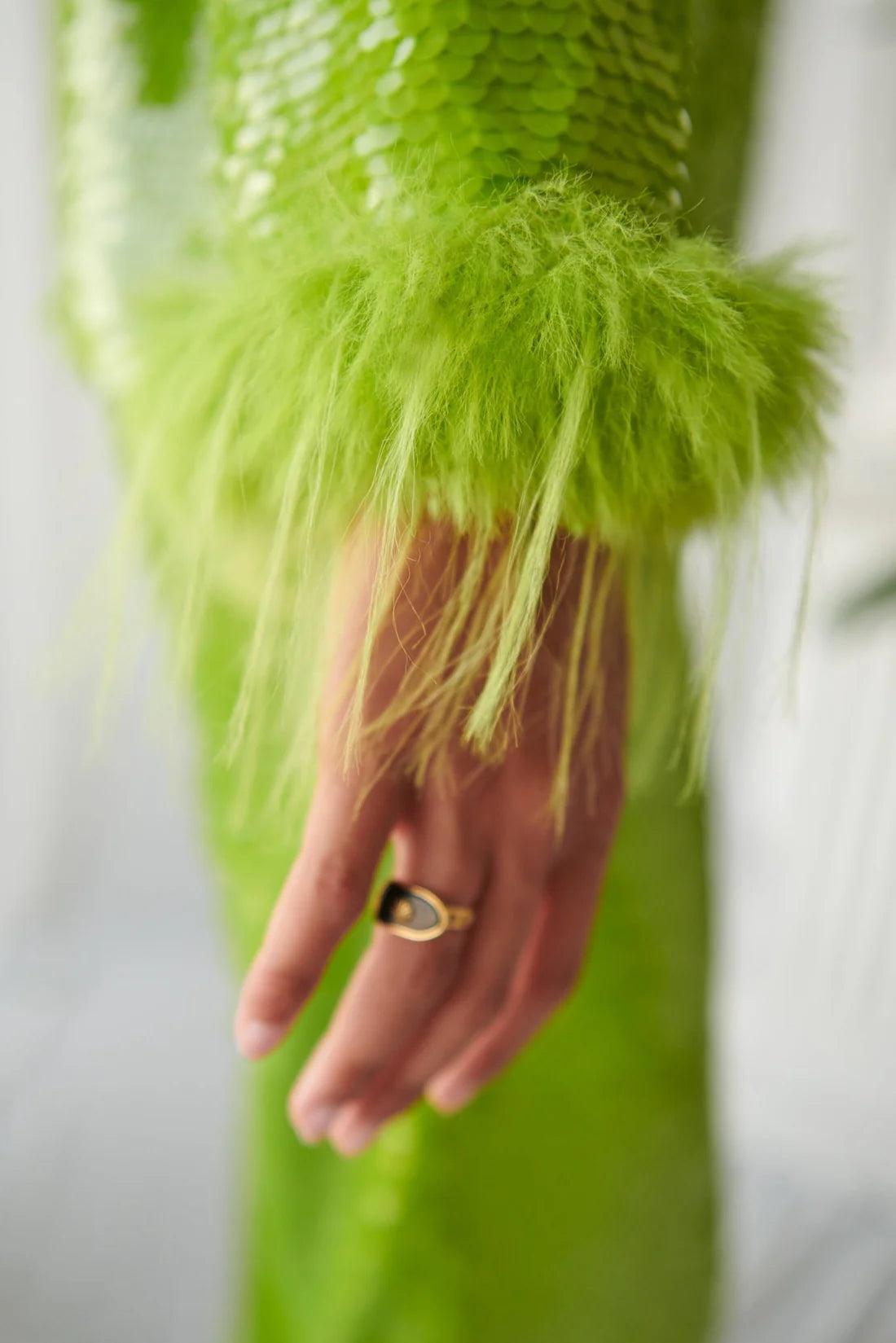 Celia B  Sequin Green Oasis Top