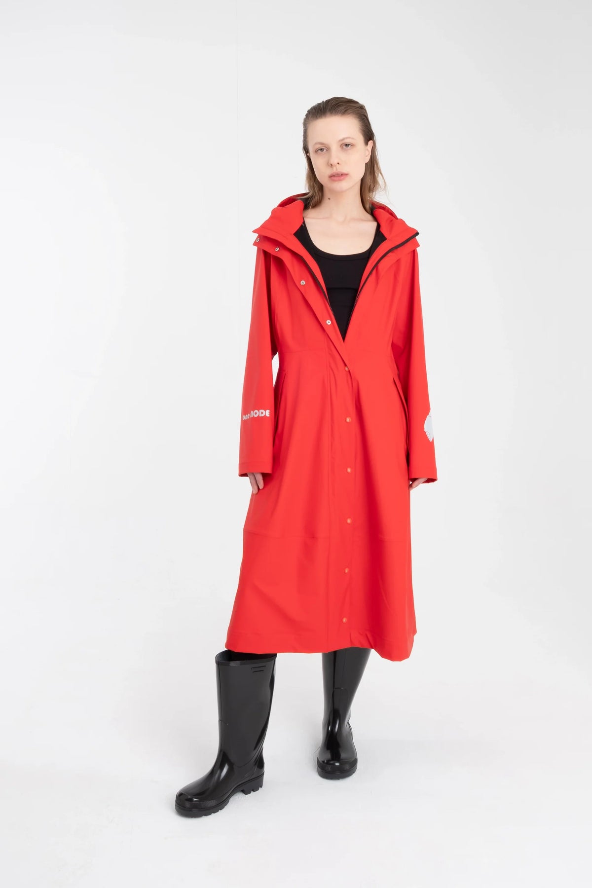 Sheena's Waterproof Hooded Raincoat -  Red