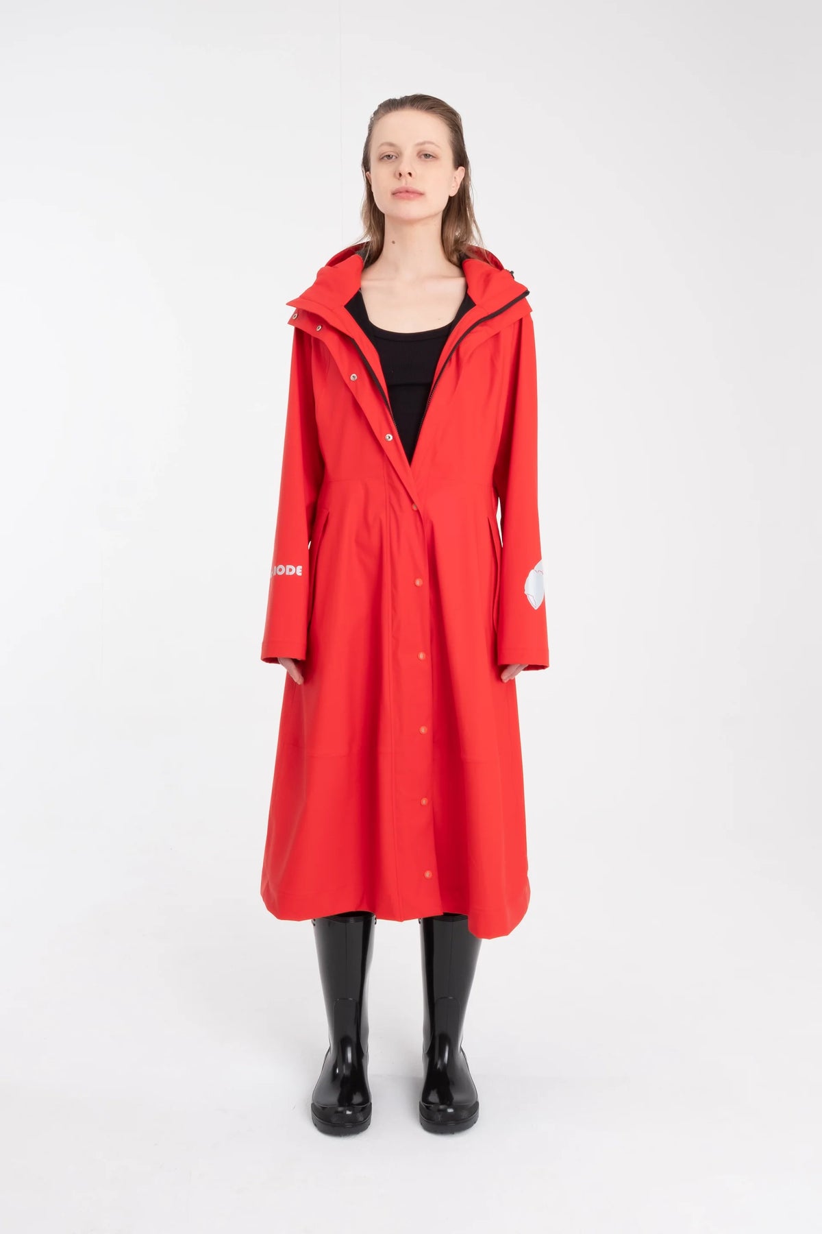 Sheena's Waterproof Hooded Raincoat -  Red