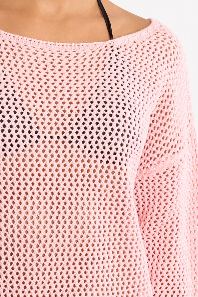 Lili Sidonio Openwork Knitted Sweater