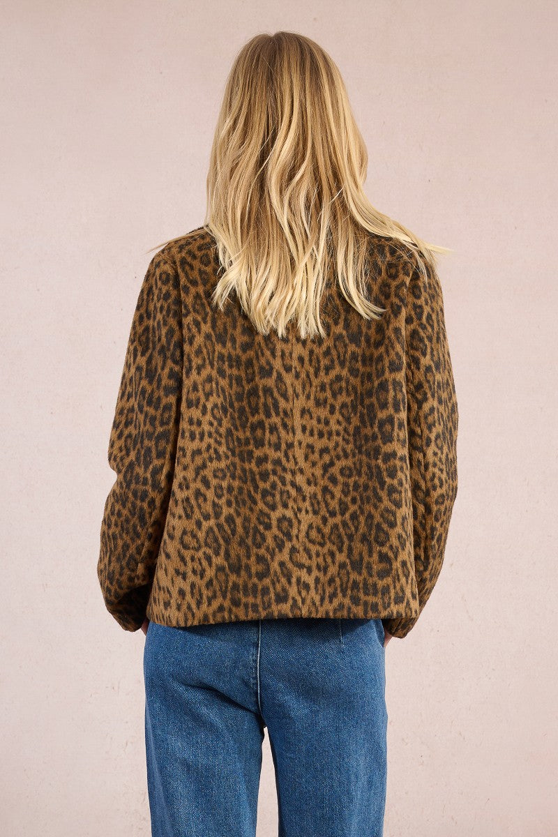 Molly Bracken Leopard Print Double Breasted Jacket