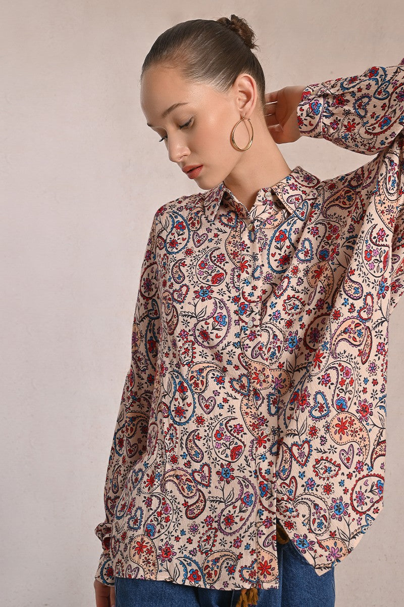 Molly Bracken Paisley Print Shirt