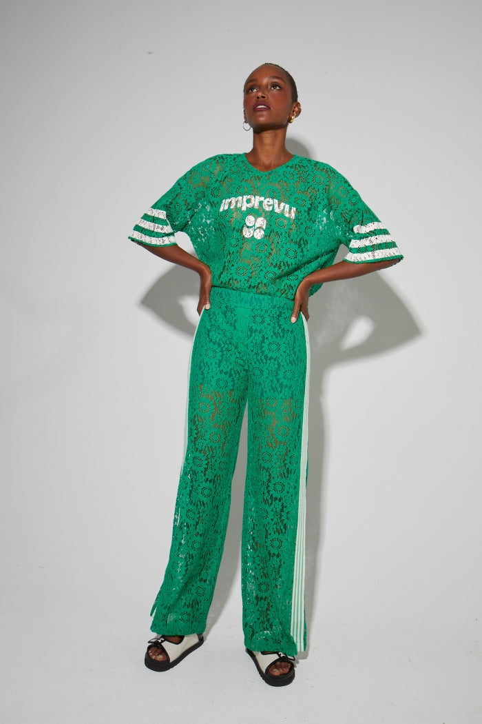 Imprevu College Charlie Dentelle Trousers - Green