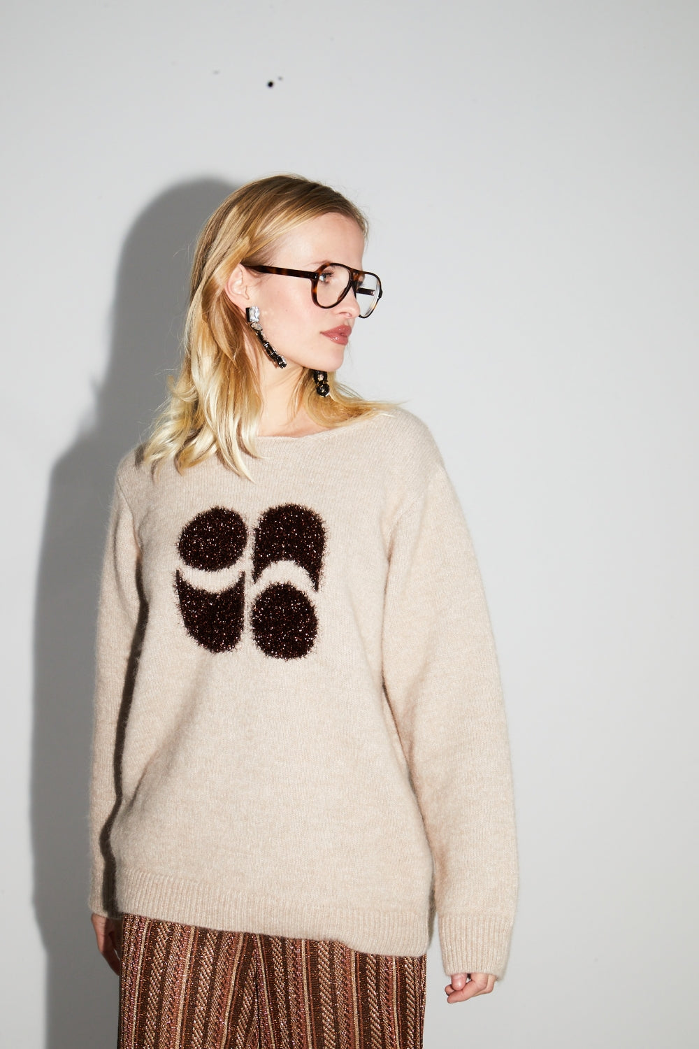 IMPREVU Charlie Cognac Stripe Trousers