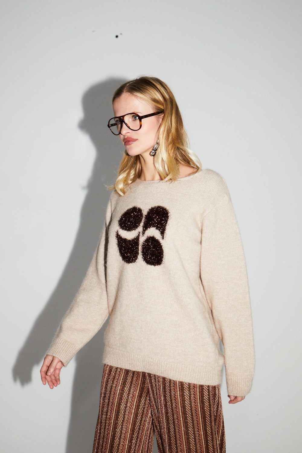 IMPREVU Charlie Cognac Stripe Trousers