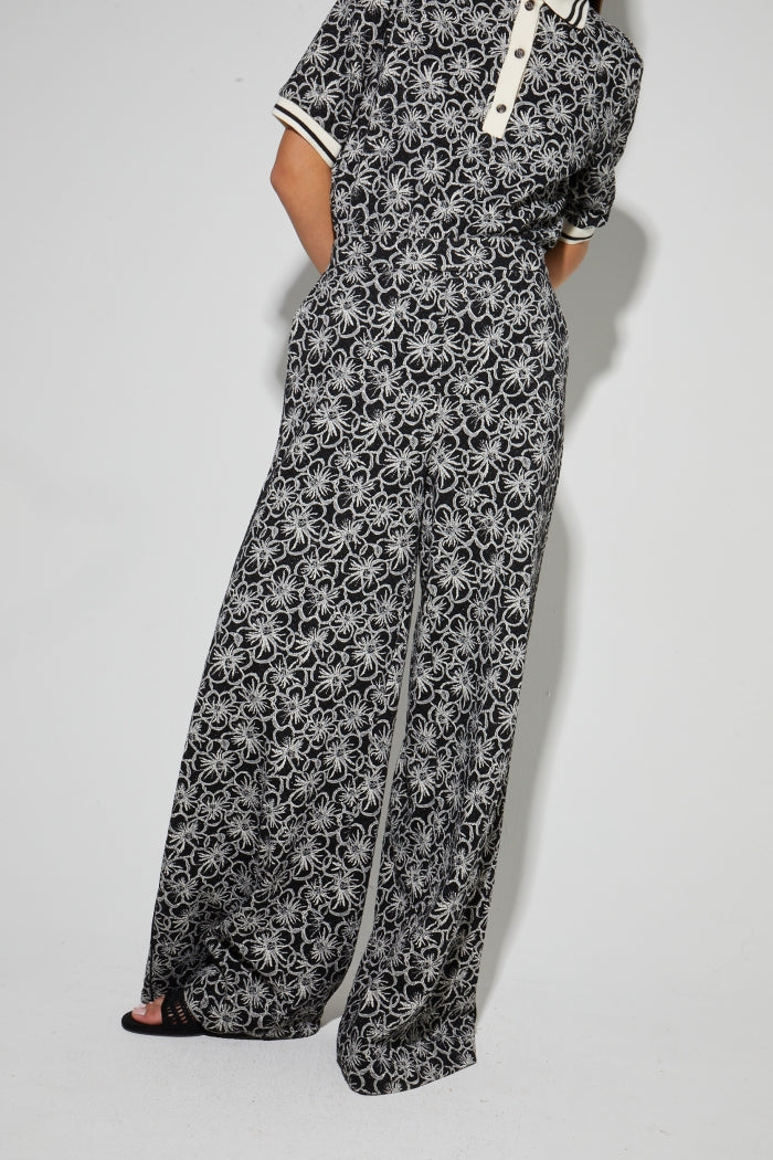 IMPREVU Charli Flower Black Trousers