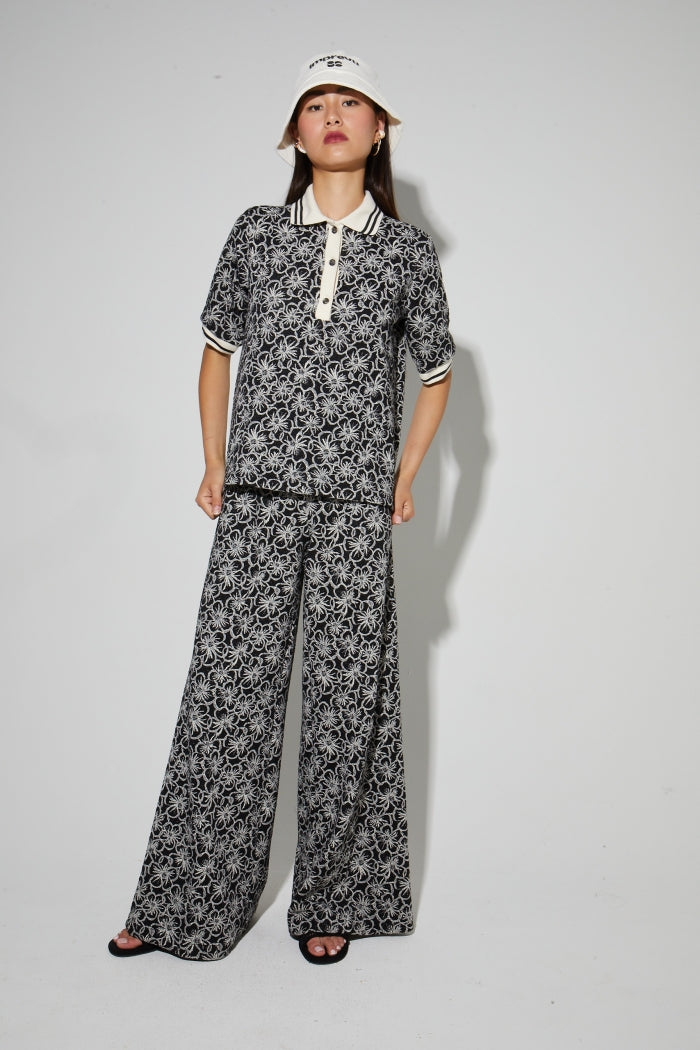 IMPREVU Charli Flower Black Trousers