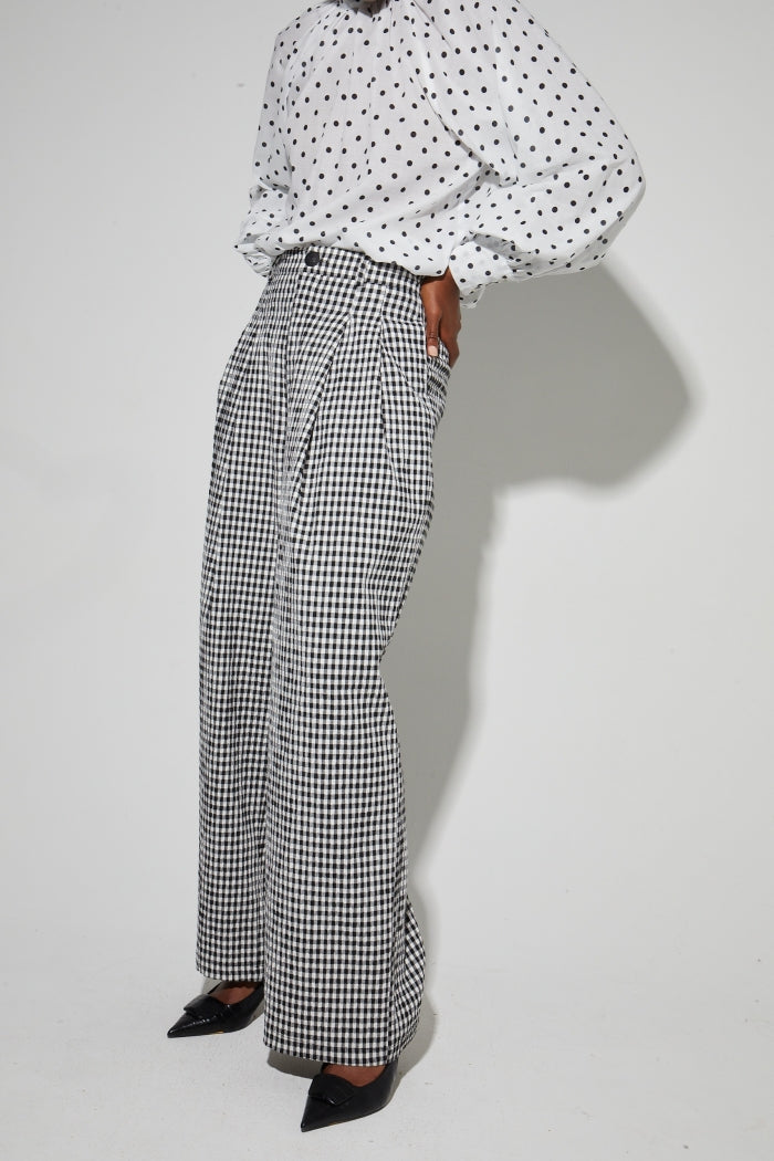 IMPREVU Elsa Vichy Check Trousers