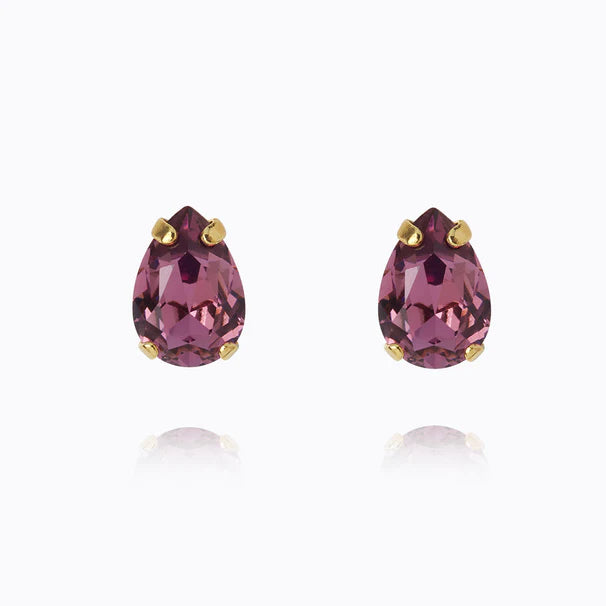 Caroline Svedbom Petite Drop Stud Earrings-Gold-Iris