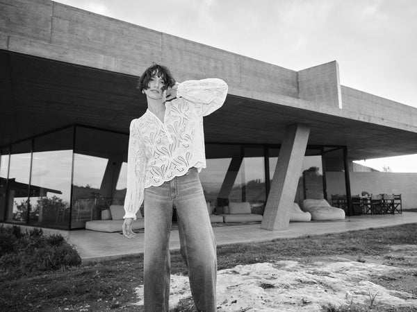 Mos Mosh White Tazzin Caza Blouse