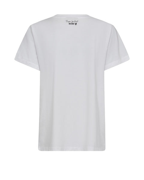 Mos Mosh White Dala V-SS Basic Tee