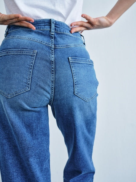 Mos Mosh Long Length Mid Blue Carla Naomi Deluxe Jeans