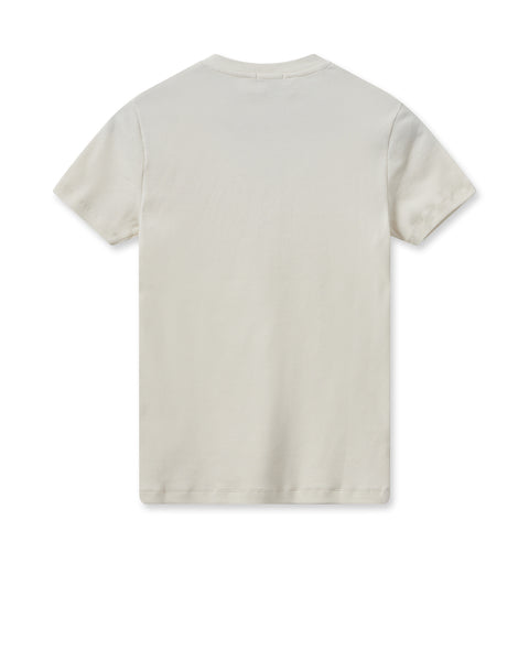 Mos Mosh White Nicole V-SS Rib Tee