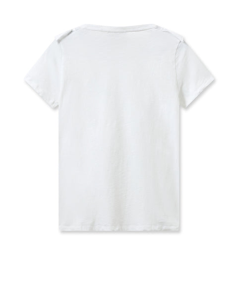 Mos Mosh White Lobo O-SS Flounce Tee