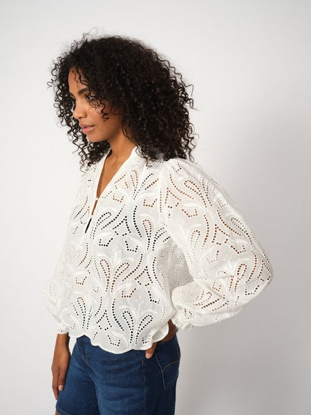Mos Mosh White Tazzin Caza Blouse