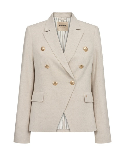Mos Mosh Beige Beliz Jolene Linen Blazer